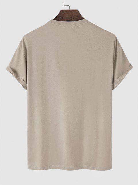 Mens Sticker Printed T-Shirt - LTMPRT44 - Cream