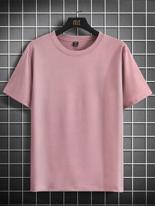 Mens Sticker Printed T-Shirt - LTMPRT47 - Pink